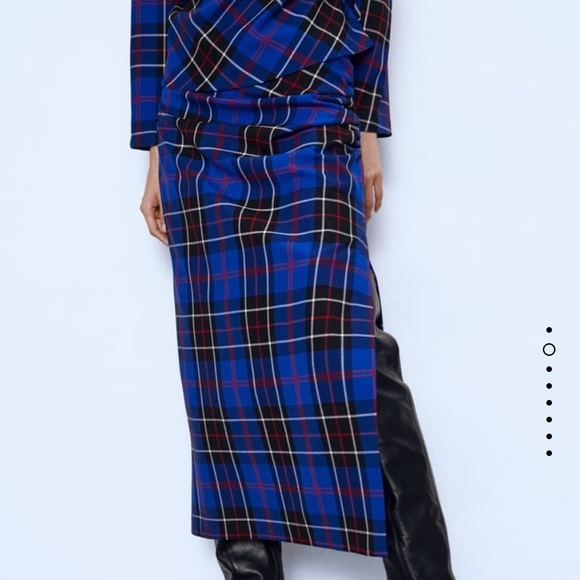 Plaid midi skirt - Picture 3 of 8